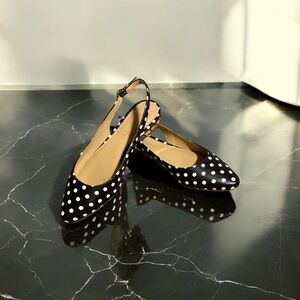 Polkadot, flat sling back flats from Talbots